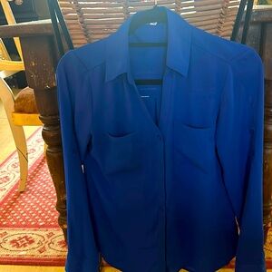 Flow polyester, button-down blouse from express size extra small